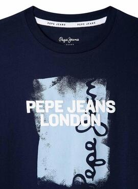 T-shirt Pepe Jeans Alex bleu marine pour garçon