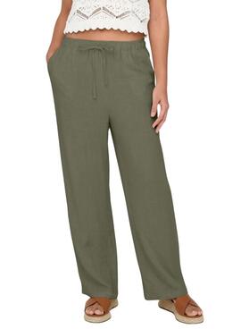 Pantalon Only Siesta vert pour femme