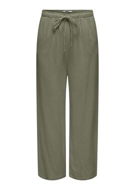 Pantalon Only Siesta vert pour femme