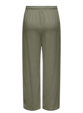 Pantalon Only Siesta vert pour femme