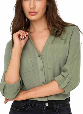 Chemise Yasmin verte Only pour femme