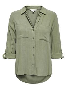 Chemise Yasmin verte Only pour femme