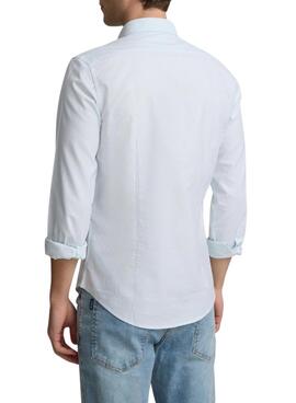 Chemise Silbon Oxford à rayures vertes pour homme