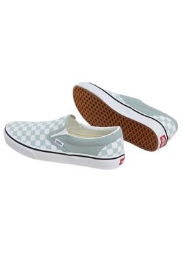 Chaussures Vans Classic Slip-On turquoise pour femme.