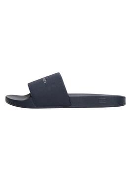 Tongs Tommy Hilfiger NYC bleu marine pour homme.