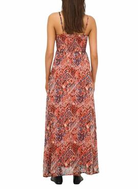 Robe Only Elena corail pour femme