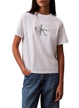T-shirt Calvin Klein Jeans Hero blanc pour femme