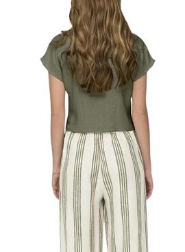 Blouse Only Siesta verte pour femme