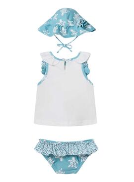 Ensemble de salle de bain bleu pour bébé de la marque Mayoral.