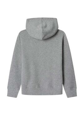 Sweat Pepe Jeans Art Hoodie gris pour enfant