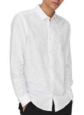 Chemise blanc pour homme Only and Sons Caiden