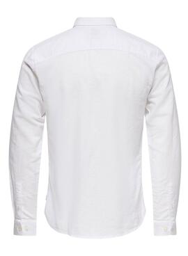 Chemise blanc pour homme Only and Sons Caiden