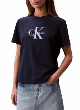 T-shirt Calvin Klein Jeans Hero bleu pour femme