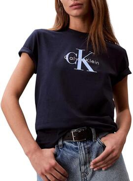 T-shirt Calvin Klein Jeans Hero bleu pour femme
