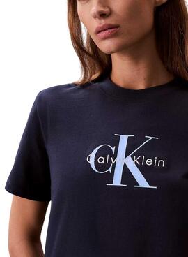 T-shirt Calvin Klein Jeans Hero bleu pour femme