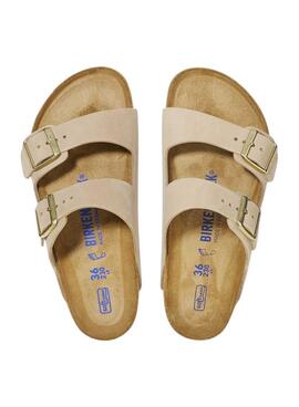 Sandales Birkenstock Arizona Soft beige pour femme