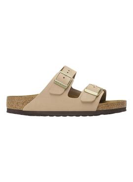 Sandales Birkenstock Arizona Soft beige pour femme