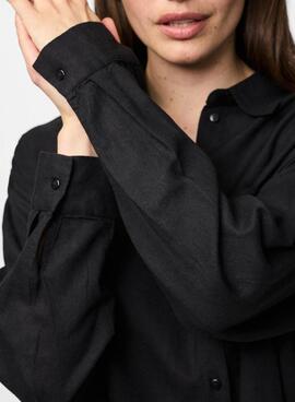 Chemise Pieces Pia noire pour femme
