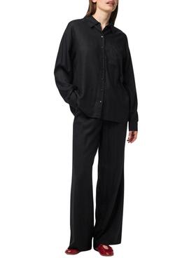 Chemise Pieces Pia noire pour femme