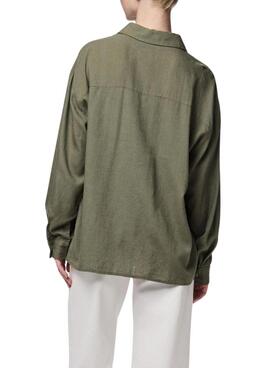 Chemise Pieces Pia verte pour femme