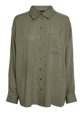 Chemise Pieces Pia verte pour femme