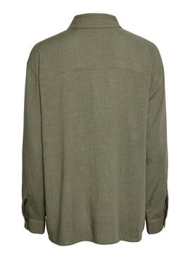 Chemise Pieces Pia verte pour femme
