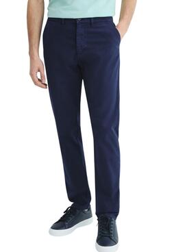 Pantalon chino Le Poulpe bleu marine pour homme.