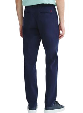 Pantalon chino Le Poulpe bleu marine pour homme.