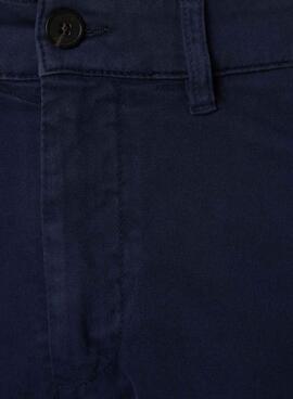Pantalon chino Le Poulpe bleu marine pour homme.
