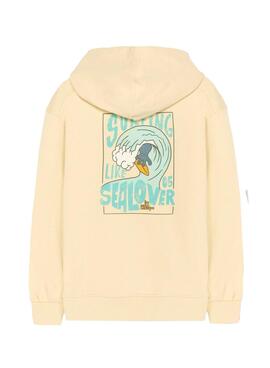 Pull-over Le Poulpe Sealovers Surfing jaune pour homme