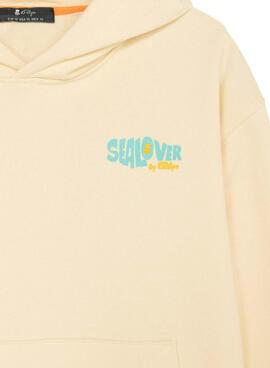 Pull-over Le Poulpe Sealovers Surfing jaune pour homme