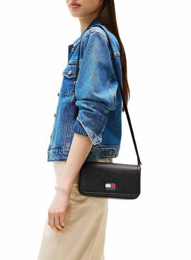 Sac à main Tommy jeans Must Flap noir pour femme