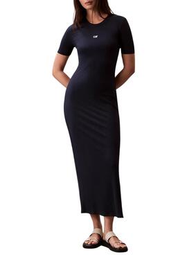 Robe midi noire Calvin Klein Jeans pour femme
