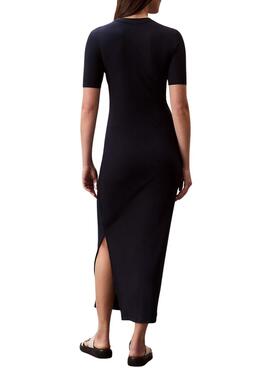 Robe midi noire Calvin Klein Jeans pour femme