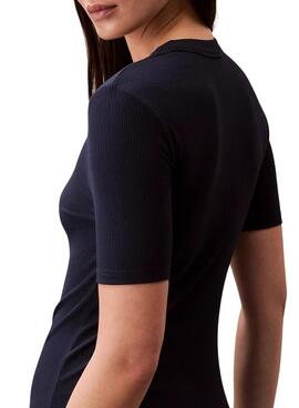 Robe midi noire Calvin Klein Jeans pour femme