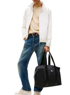 Sac à dos Tommy Jeans Urban Duffle noir pour femme et homme.