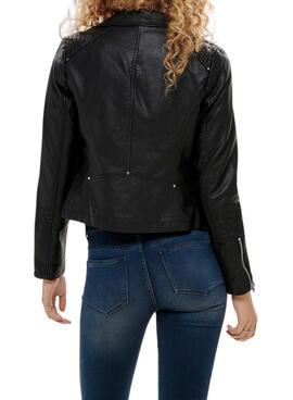 Veste en similicuir noir pour femme Only Gemma