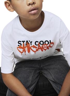 T-shirt Name It Leroy blanc pour garçon