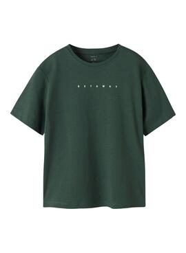 T-shirt Name It Kingston verte pour garçon