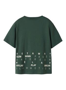 T-shirt Name It Kingston verte pour garçon