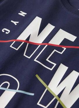 T-shirt Name t Kingston bleu marine pour garçon
