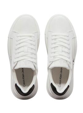 Sneakers Calvin Klein Jeans Classic Cupsole blanc pour femme.