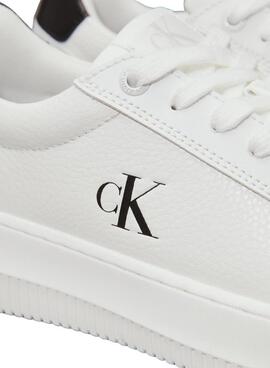 Sneakers Calvin Klein Jeans Classic Cupsole blanc pour femme.
