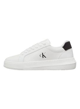 Sneakers Calvin Klein Jeans Classic Cupsole blanc pour femme.