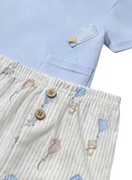 Ensemble Mayoral short bleu pour garçon.