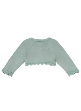 Veste Mayoral tricot basique verte pour bébé