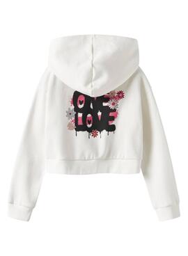 Sweat-shirt Name It Kory blanc pour fille