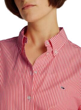 Chemise Tommy Jeans en popeline à rayures pour homme
