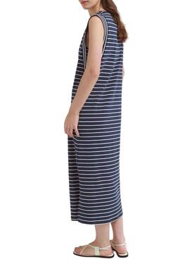 Robe à rayures marine Vila Viveriana pour femme