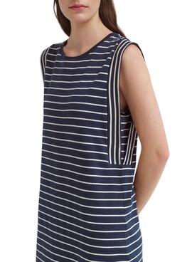 Robe à rayures marine Vila Viveriana pour femme